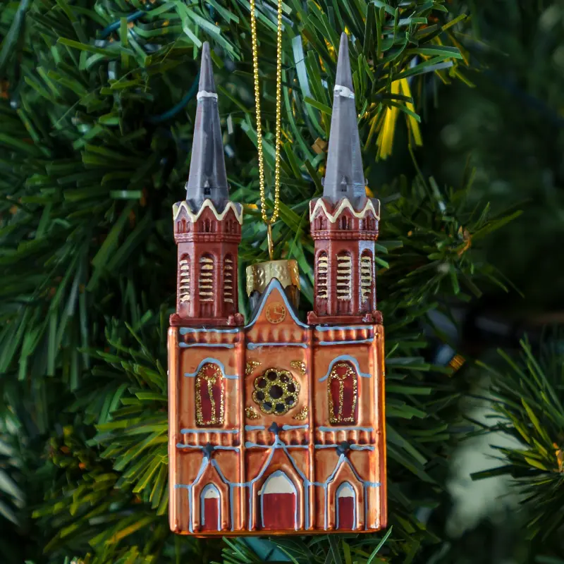 Heuvelse kerk Kerstbal - Afbeelding 2
